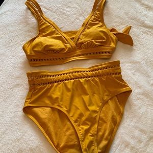 Yellow High Waisted Bikini